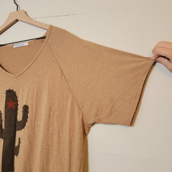 Misslook | Khaki Cactus Tee - Picture 3 of 5